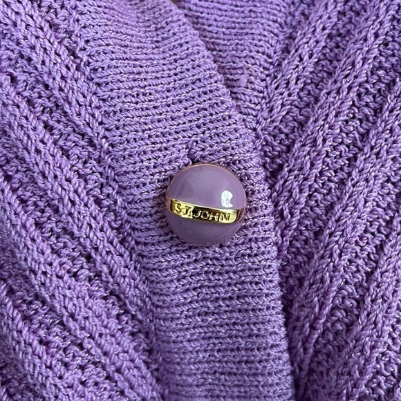 ST. JOHN Vintage Y2K Ribbed Santana Knit Cardigan Sweater - Picture 9 of 12